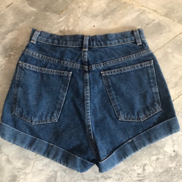 American Apparel high rise denim shorts - Picture 2 of 4